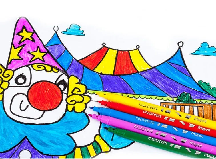 Elf watercolor pen bag with 12 plastic pens in various colours, 16cm length, bagged packaging