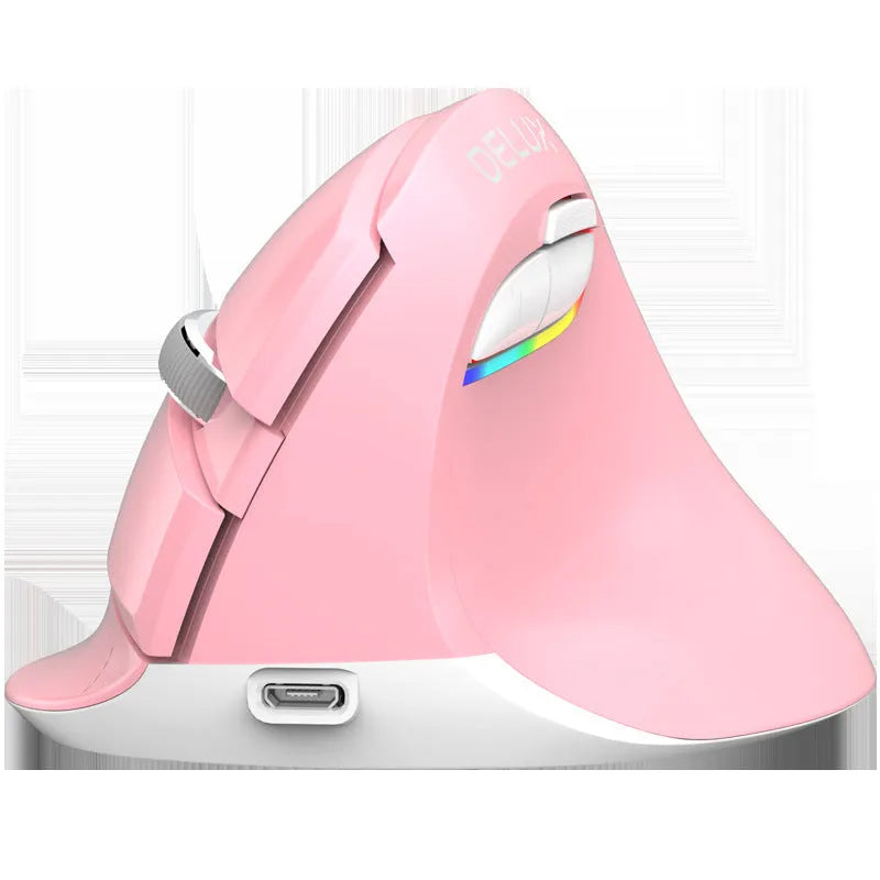M618mini left and right hand wireless mouse in white colour with USB receiver and charging cable