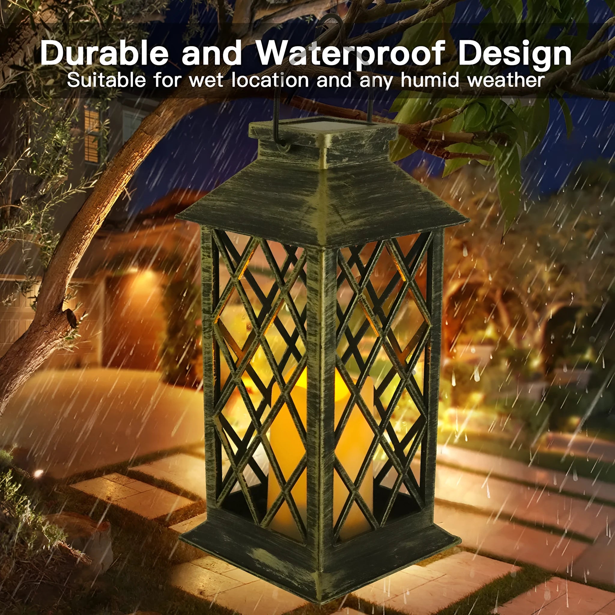 European retro style solar palace garden lamp with outdoor waterproof rating