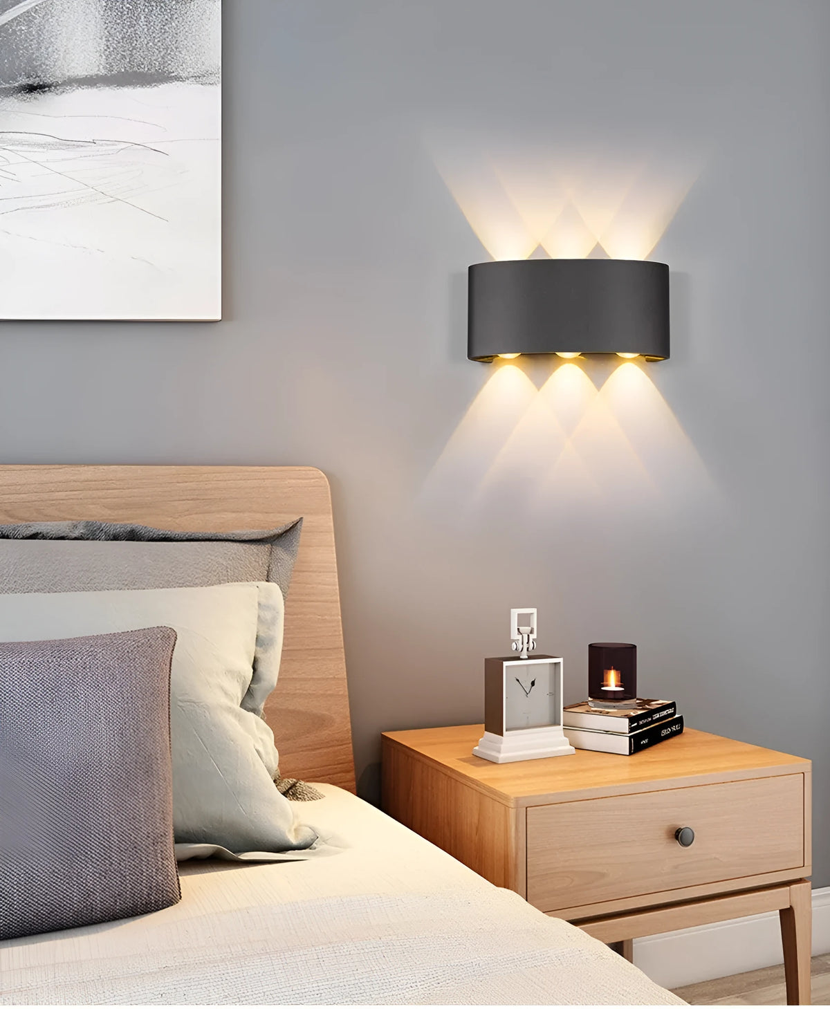Waterproof LED wall lamp aluminium housing black white 2W 4W 6W warm cold white outdoor