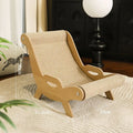 Large sisal cat recliner with hemp cushion and replaceable pad, placed in a cage
