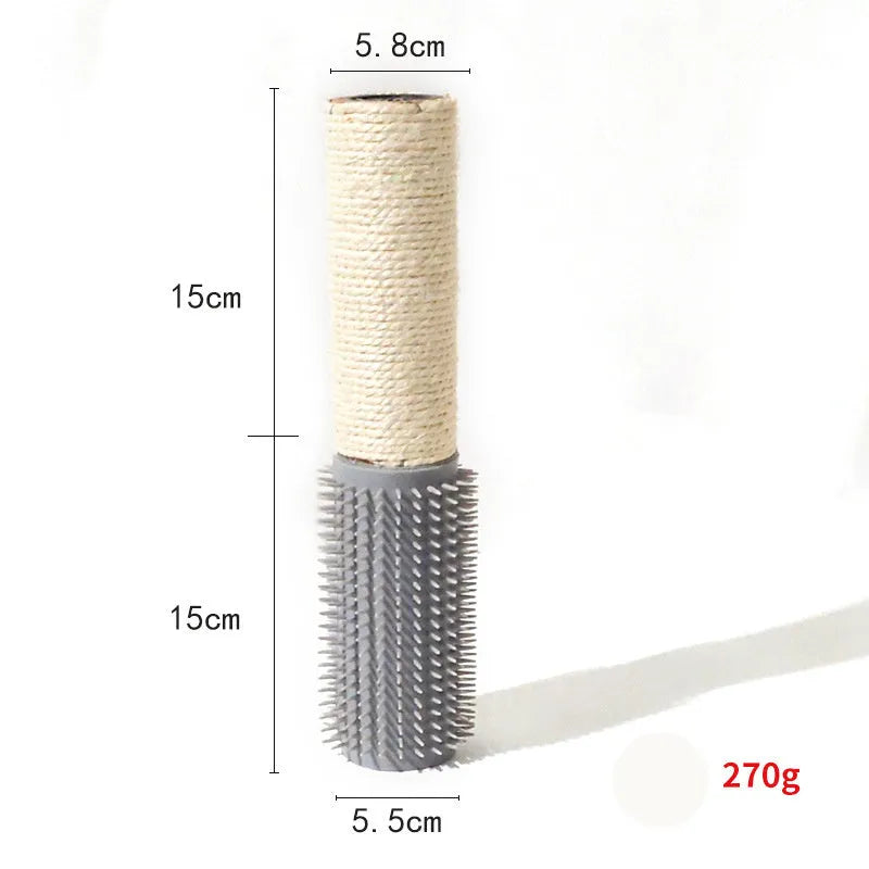 Vertical sisal scratching post for cats measuring 30cm tall with square base