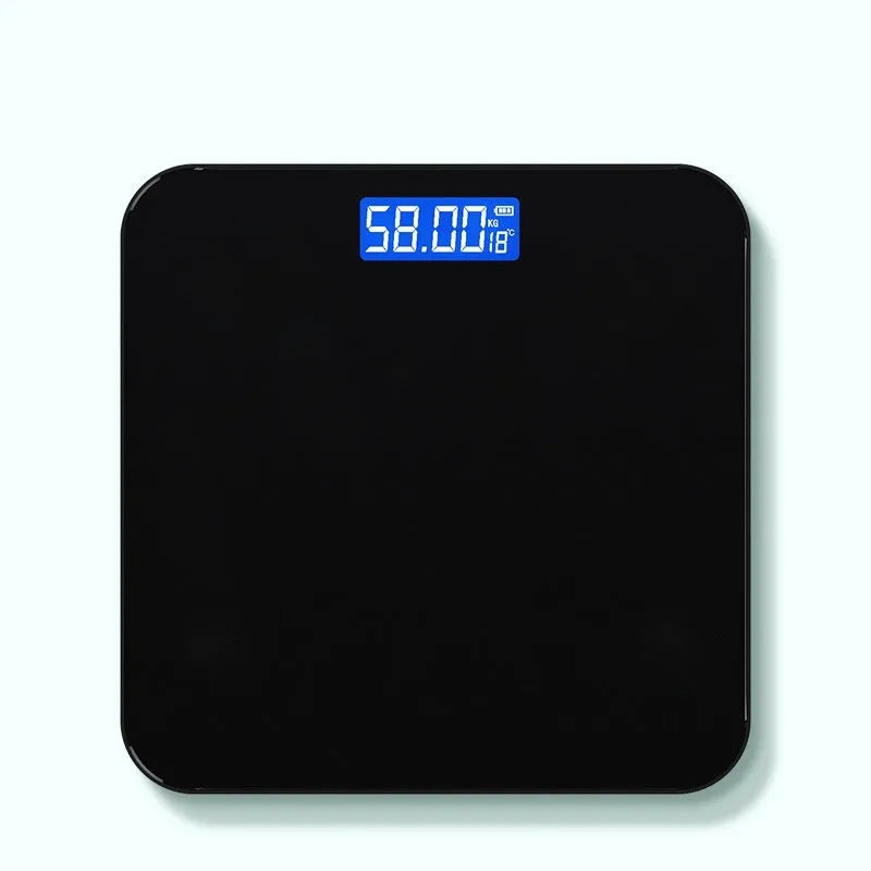 Electronic bathroom scales in cross pattern design with digital display