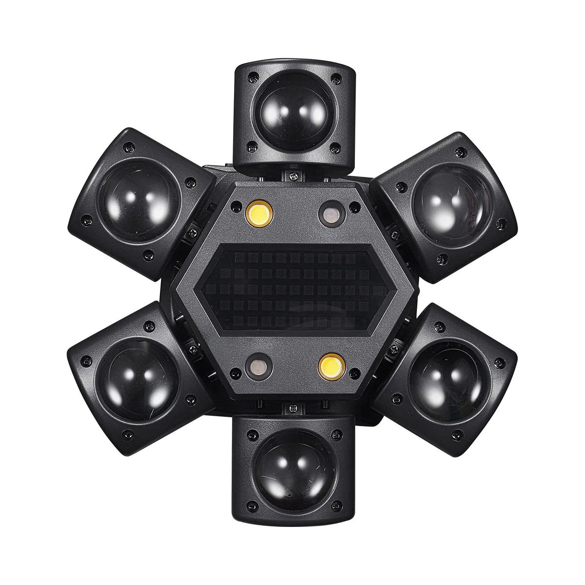 Black voice-controlled mini six-arm moving head laser disco light bar for KTV ambience, AC95V-245V 50Hz