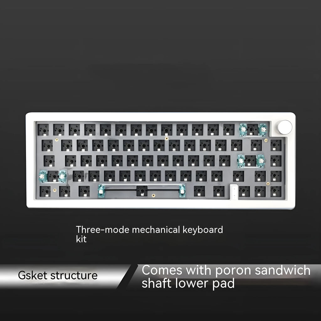 DIY hot-swappable RGB mechanical keyboard kit with 40cm width in multiple colour options