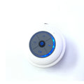 Mini waterproof Bluetooth speaker in blue plastic shell with button controls, 98x88x43mm