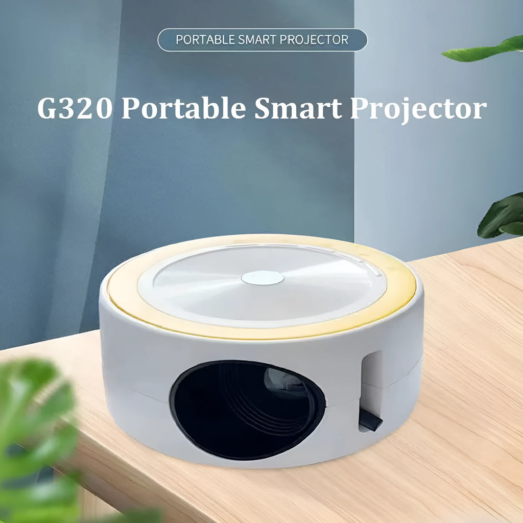 YT200 portable wired same screen LED projector in compact 110mm x 47mm size