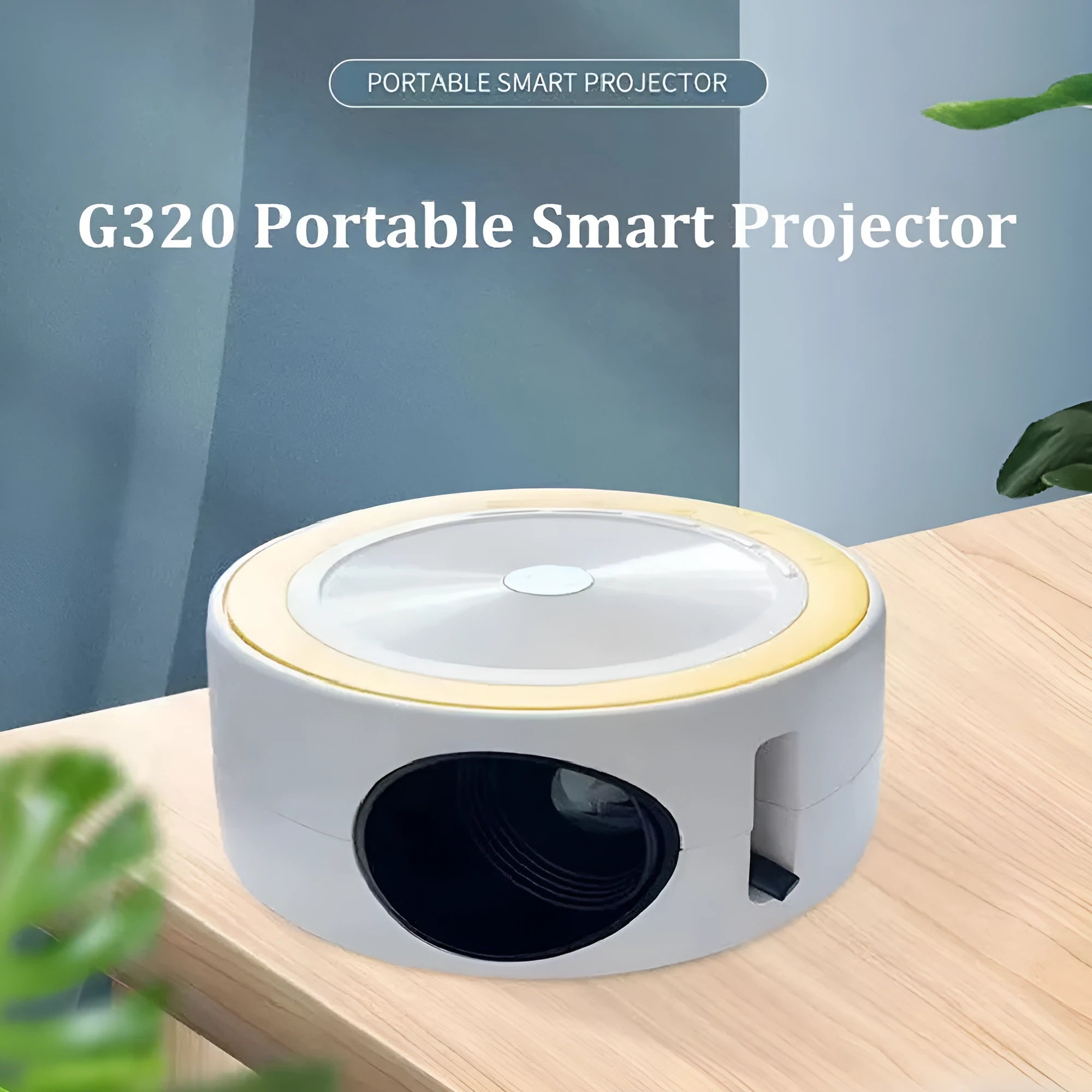 YT200 portable wired same screen LED projector in compact 110mm x 47mm size