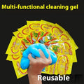 Multicolour dust-sticking soft gel cleaner for car window gaps and air vents 70g reusable block
