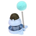 Blue lucky cat mint ball cat toy for hair removal and teeth cleaning