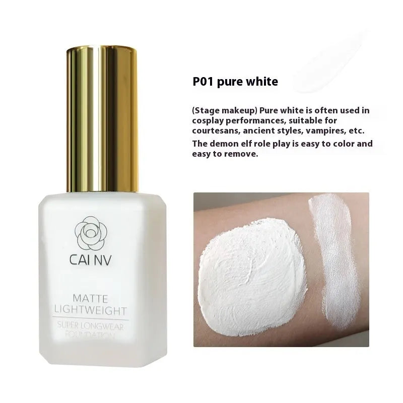 Wheat coloured liquid foundation cream in bottle for combination skin with natural finish