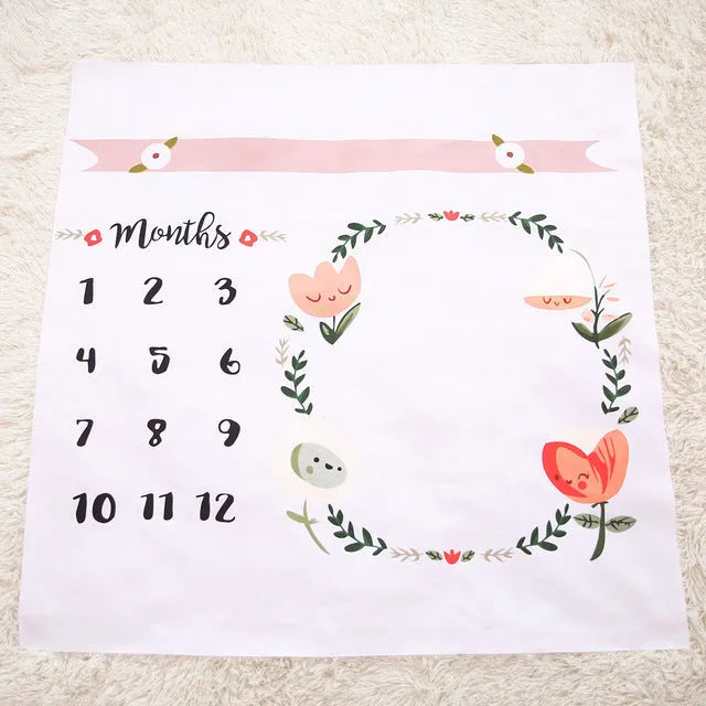 100 cm square baby blanket in polyester cotton fabric, shown in multiple colour variations