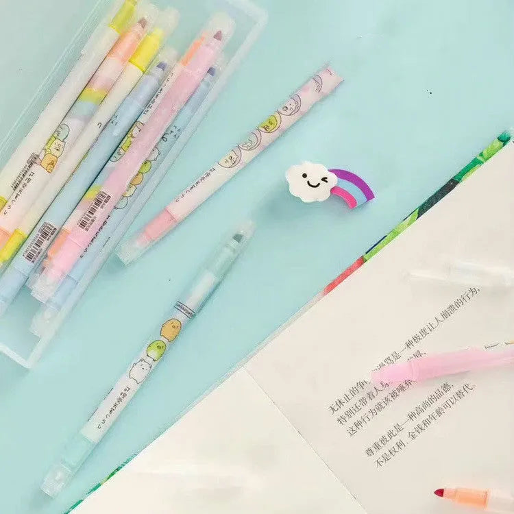 Erasable highlighter neutral pen set, 16cm plastic pens, starts with eight sets for study and office use