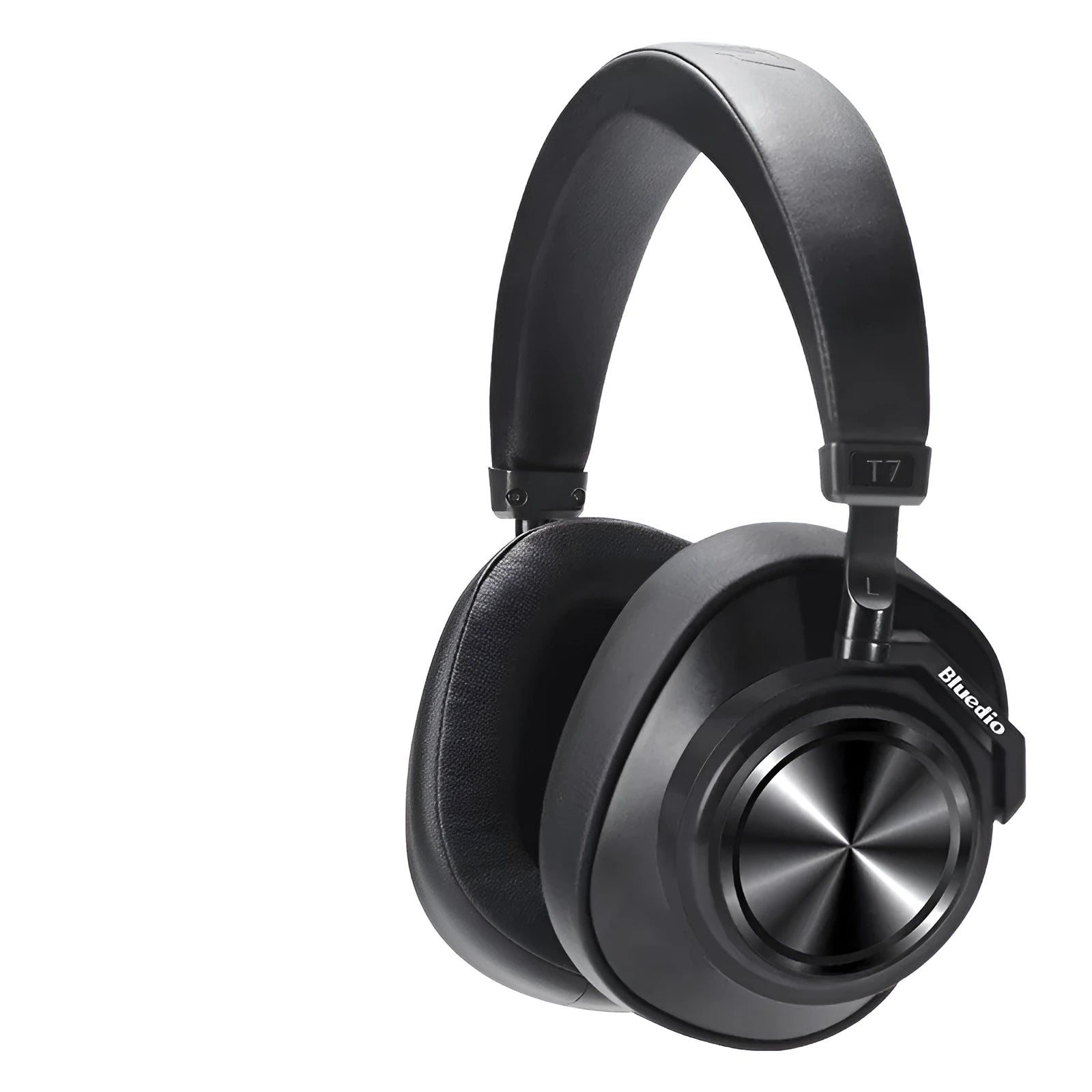 Black wireless Bluetooth 5.0 noise reduction headset over ear with mic bilateral stereo 10 metre range battery display