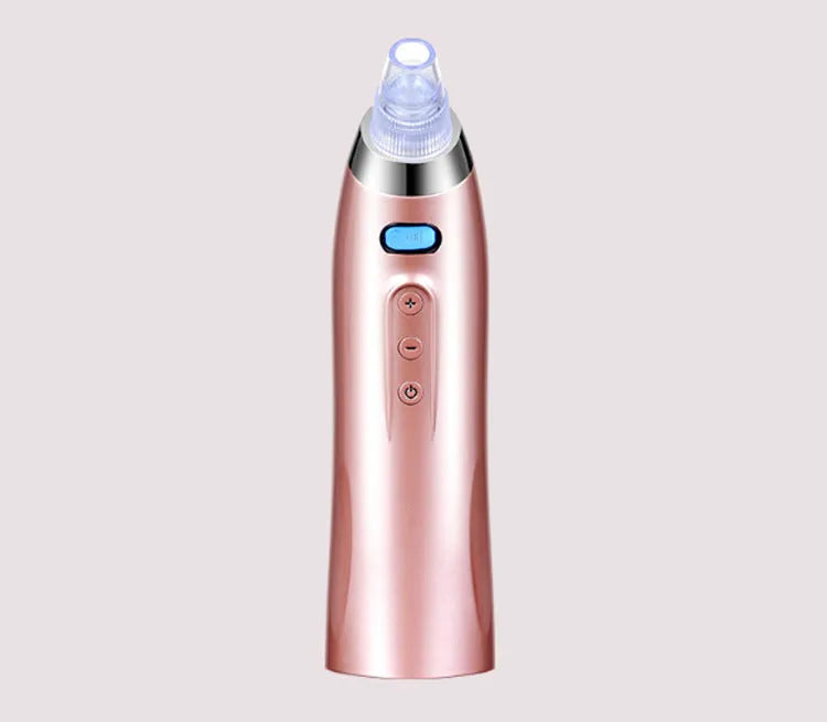 Electric pore cleaner blackhead remover beauty instrument in pink or white with USB charging