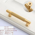 Brushed brass aluminium cabinet handle with four hole spacing options