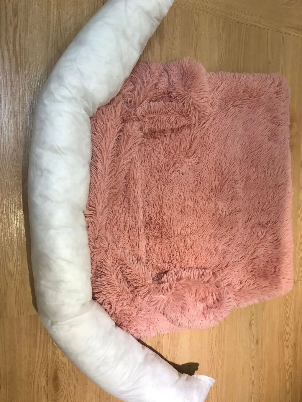 Plush removable washable cotton blanket pet nest in gradient grey, 102x90x20cm size