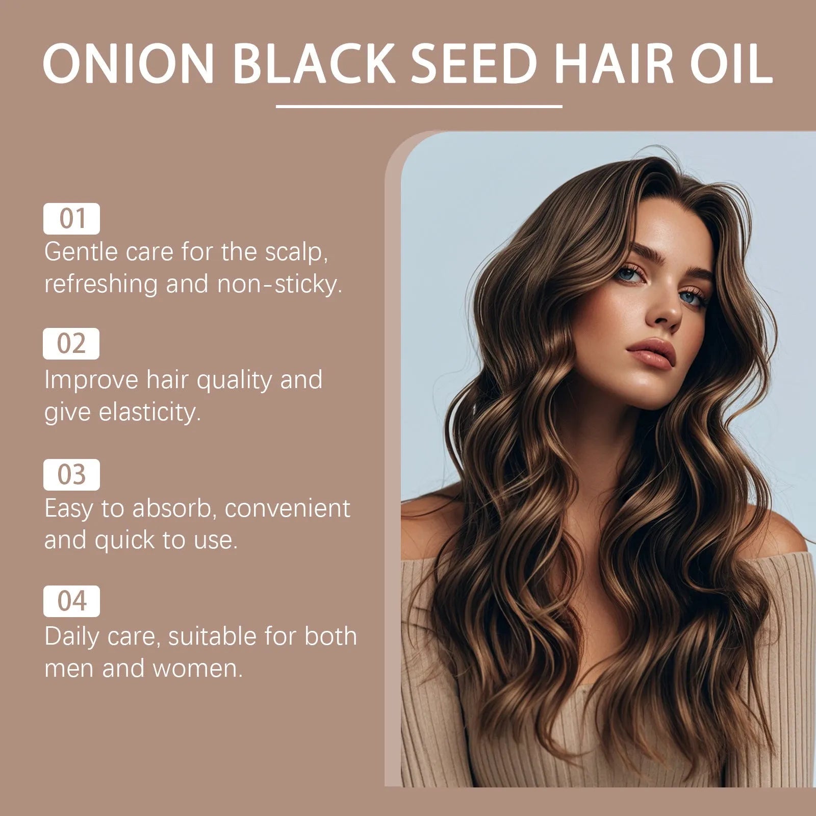 100ml bottle of nourishing hair care essential oil with applicator accessories