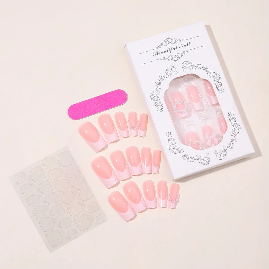 French Love Pearl fake nail stickers in XD93 colour with love pattern design