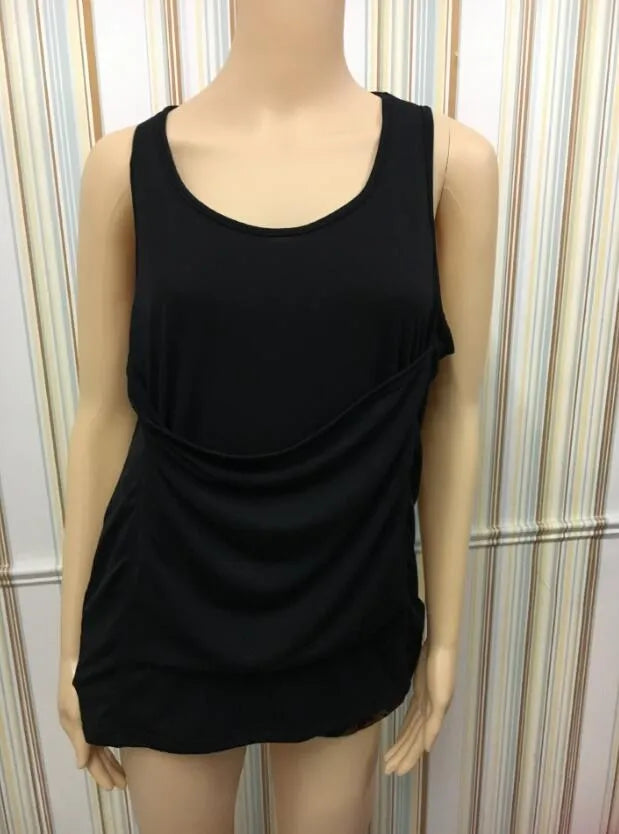 Cotton t-shirt with plain round neck in male blue colour, A-line skirt style, short sleeves