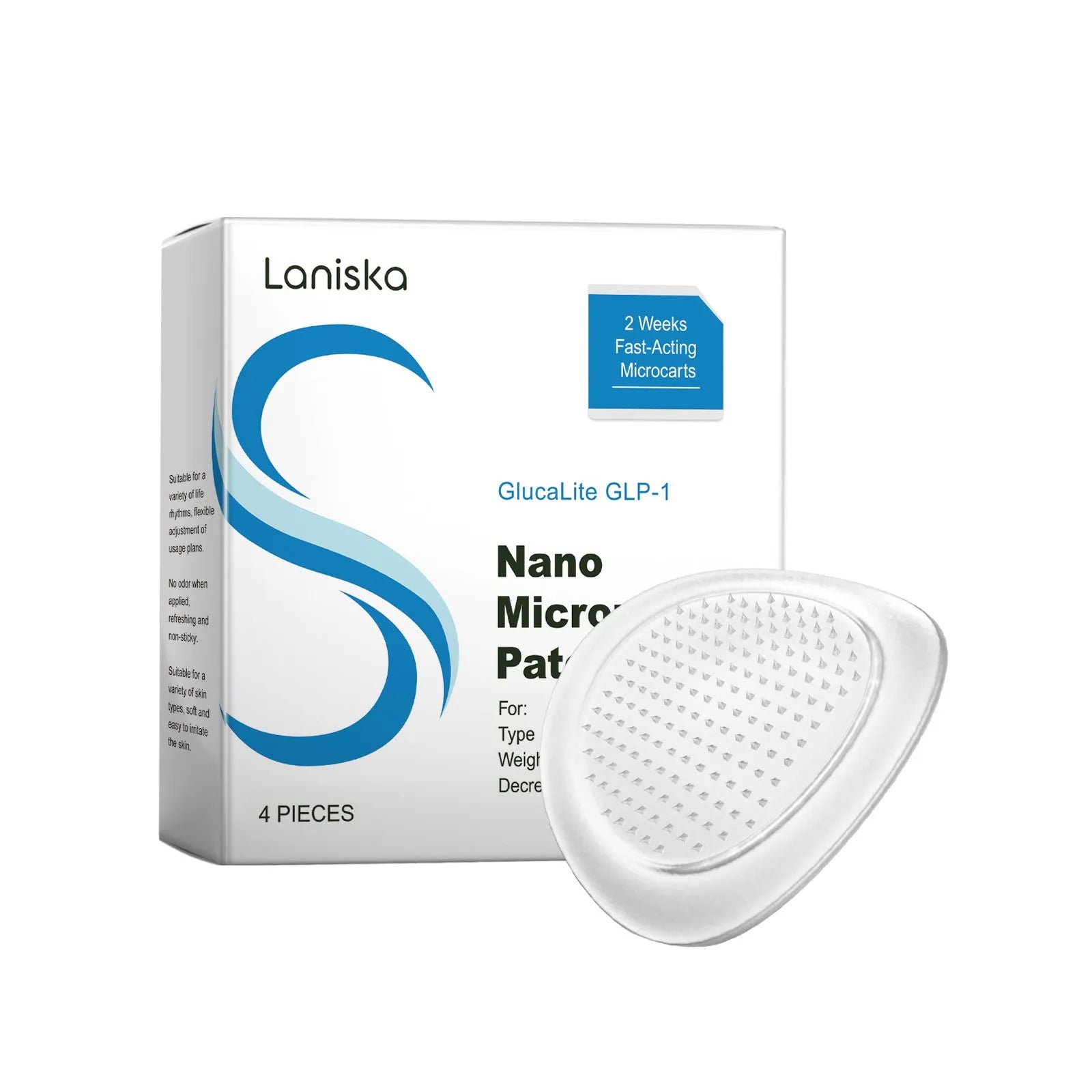 Blood glucose management adhesive patches four piece pack