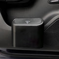 Plastic car garbage bin with front door hook mount in black bow, 15.5x6.5x14cm