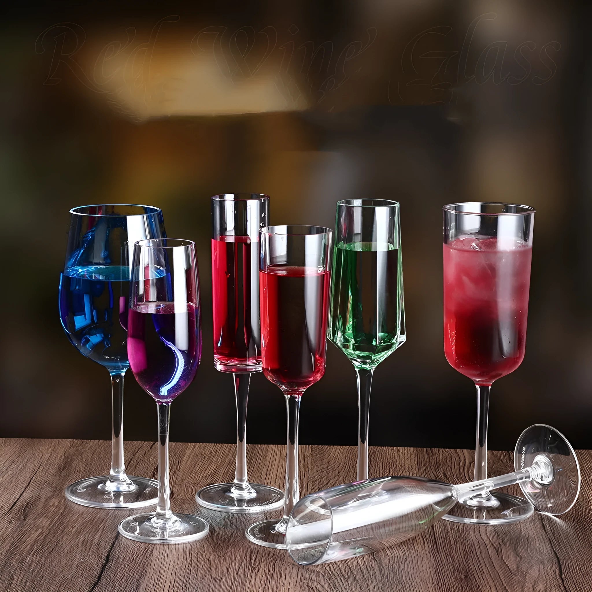 Clear plastic wine bottle with modern design in 550ml capacity for catering or home use