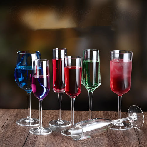 Clear plastic wine bottle with modern design in 550ml capacity for catering or home use