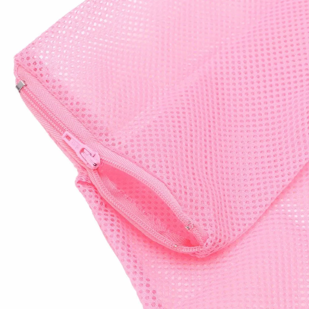 Pet soft cat grooming bag in blue polyester mesh with front zipper, 52x34cm