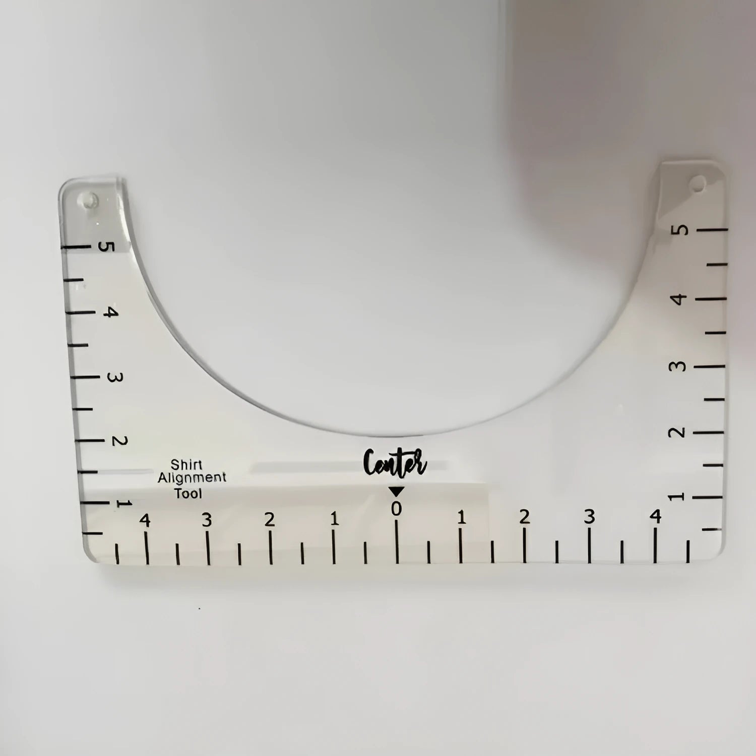 Transparent acrylic sewing ruler with 10x6 inch dimensions for fabric measurement