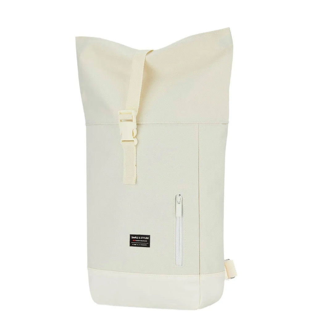 Women's expandable Oxford cloth backpack in black, roll size 50x35x12 cm