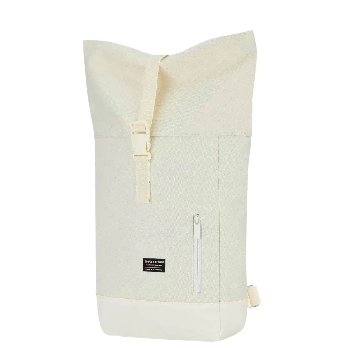 Women's expandable Oxford cloth backpack in black, roll size 50x35x12 cm