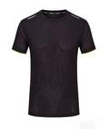 Ice silk quick-drying work t-shirt in spandex fabric showing loose fit and available colour options