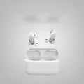 True wireless Bluetooth sports headset with waterproof rating in black and white colour options
