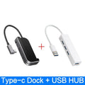Silver aluminium grey 6-in-1 USB-C docking station for iPad Pro with multiple ports