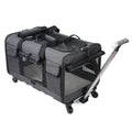 Fashion personalized foldable cat pet trolley bag in solid colour Oxford fabric, 17.50kg load capacity