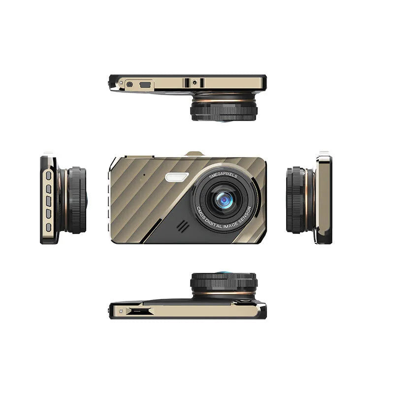 4 inch touch screen dual lens dashboard camera with front and rear cameras for car security