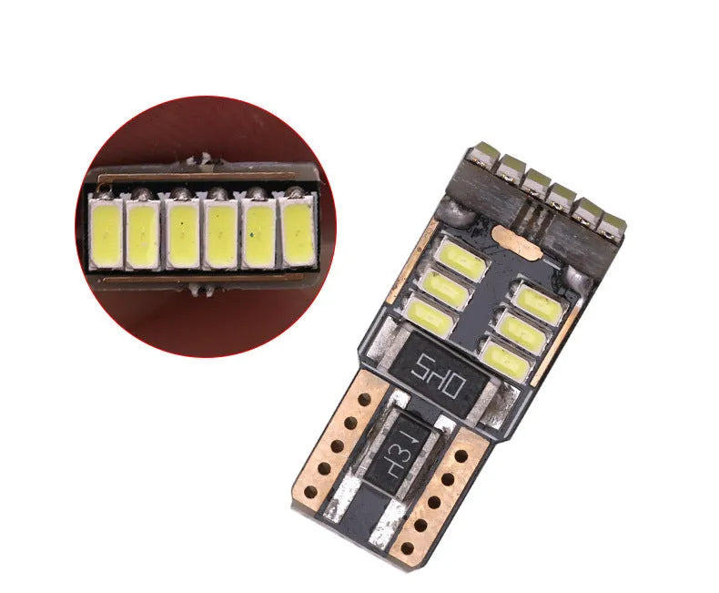 T10 12V automotive LED width indicator light white 6000K with PC board construction