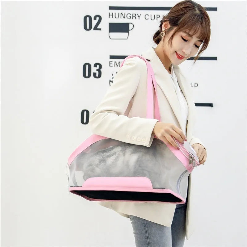 MOORPET leather cat outing carry bag in Milan White colour with 25-litre capacity