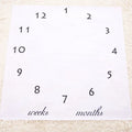 100 cm square baby blanket in polyester cotton fabric, shown in multiple colour variations