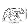 Polar bear silhouette metal iron wall hanging decoration modern Chinese style
