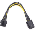 6P to 8P graphics card power cable extension with 20cm length and PCIe connectors