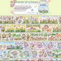 Cute cartoon character decorative sticker for haemorrhoid tape packaging, made from Japanese paper.