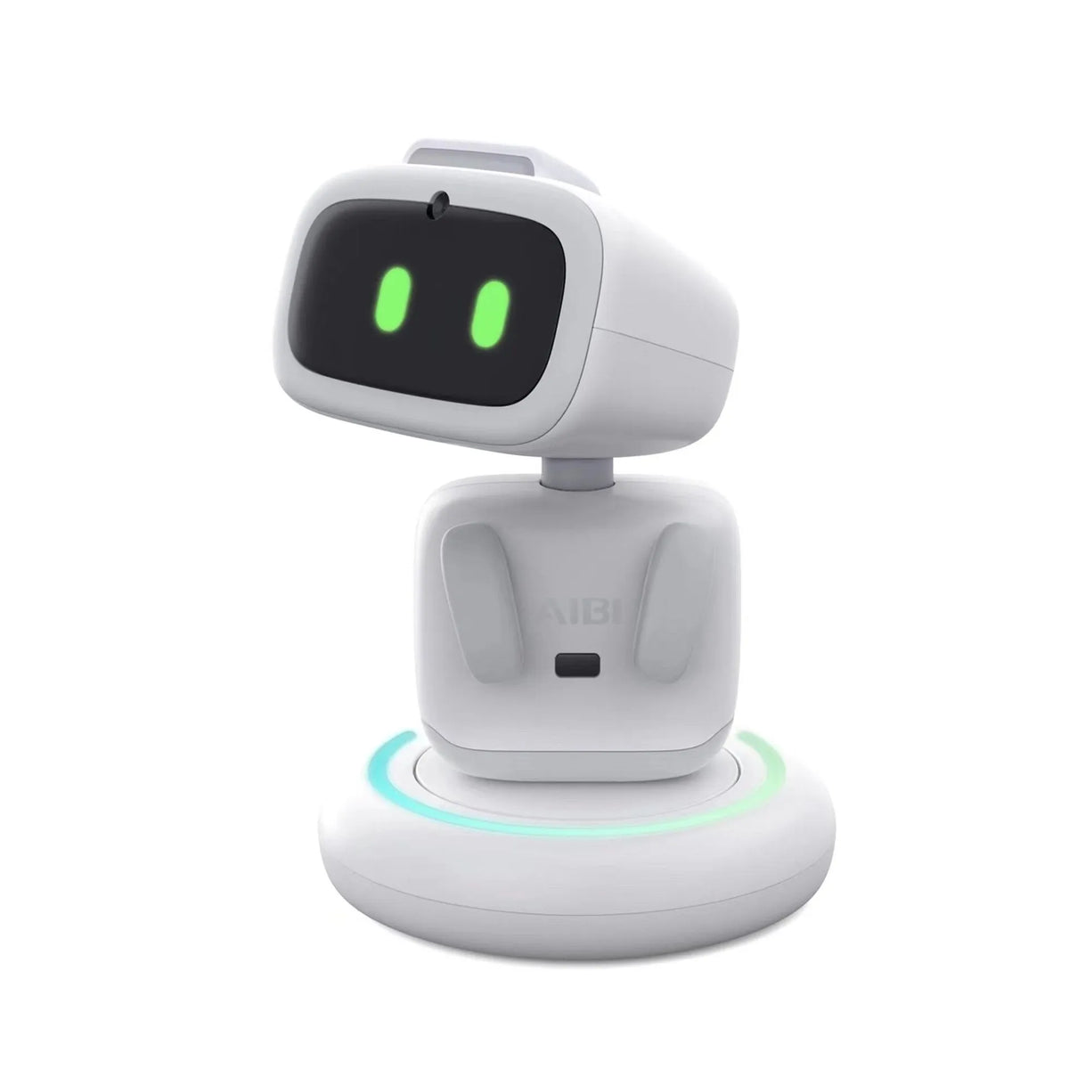 White pocket robot with GPT support and integrated camera
