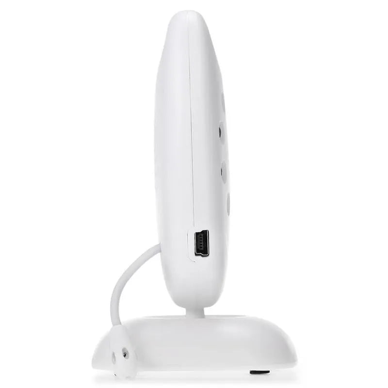 Wireless video baby monitor with 2 inch colour LCD, mini camera, night vision, and two-way intercom