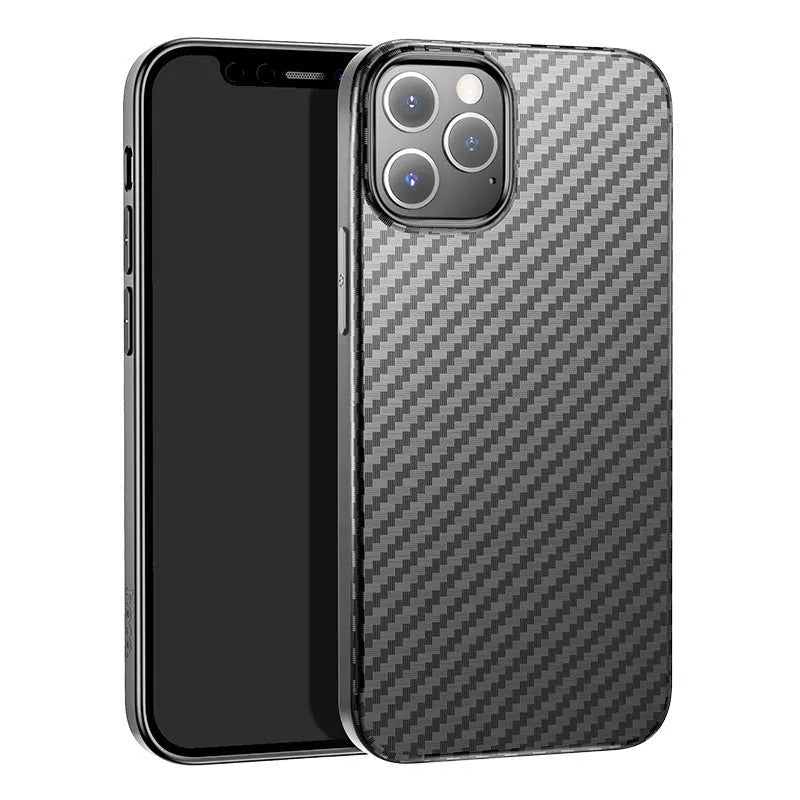 Black carbon fiber TPU phone case for iPhone XR XS Max 11 12 Pro Max 7 8 Plus