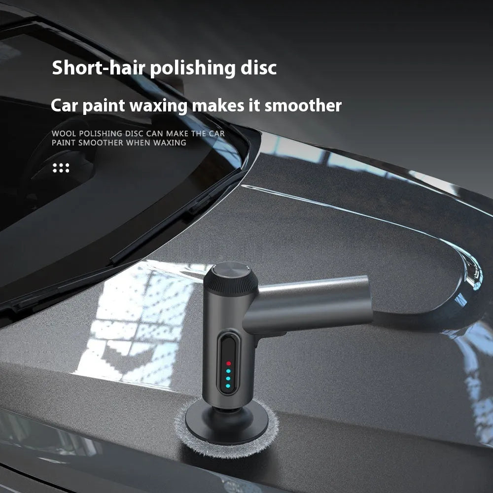 Wireless car polishing machine with three pads and charging cable