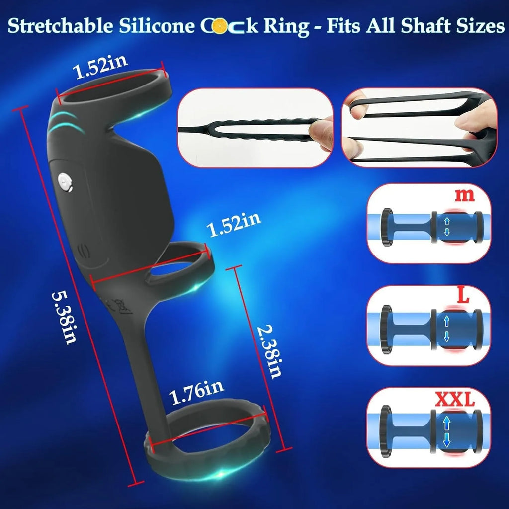 Black remote control adult toy made from solid state silicone ABS with magnetic charging cable and manual.