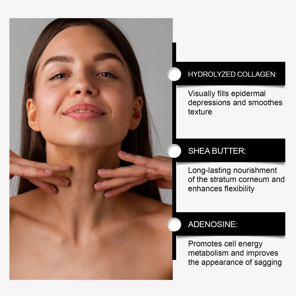 50g jar of lifting and tightening neck cream with hydrolysed collagen and sodium hyaluronate