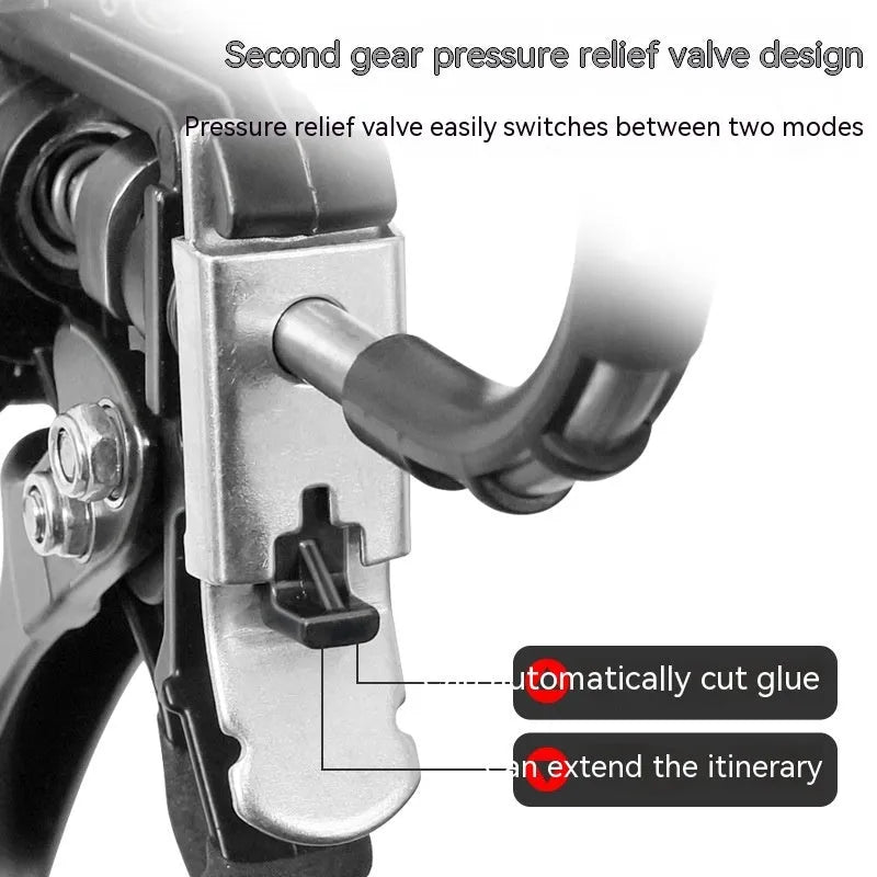 Aluminium alloy 13-bearing automatic adhesive breaking glass glue gun for sealant application